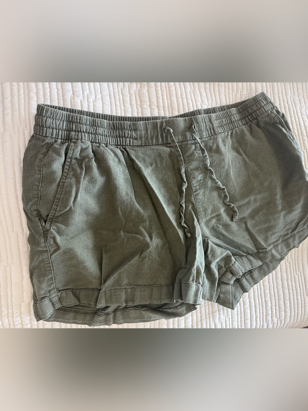 Old Navy Olive Green Drawstring Athletic Shorts